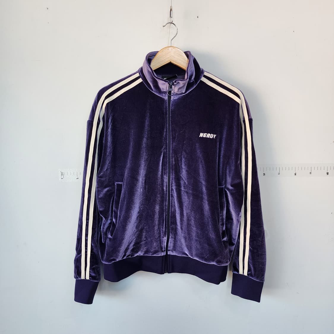 널디 벨벳 트랙 자켓 퍼플 상품이미지1