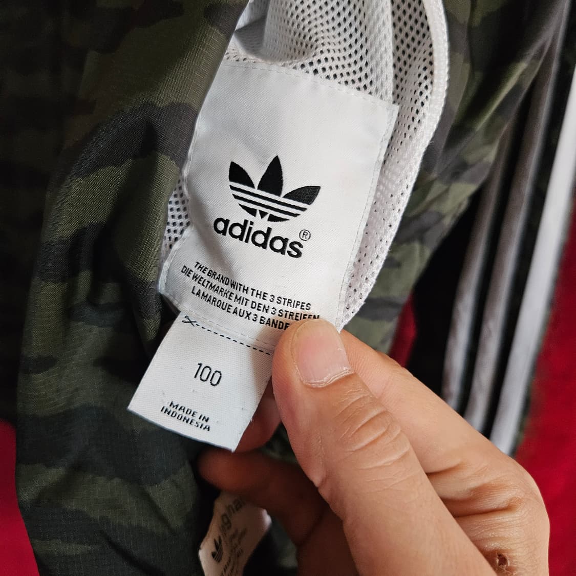 아디다스(Adidas) 지브라 카키 삼선 리버시블 양면 자켓 100 상품이미지10