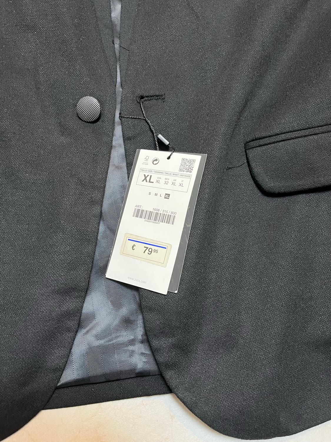 (새상품) 자라 맨 카라리스 자켓 xl 상품이미지4