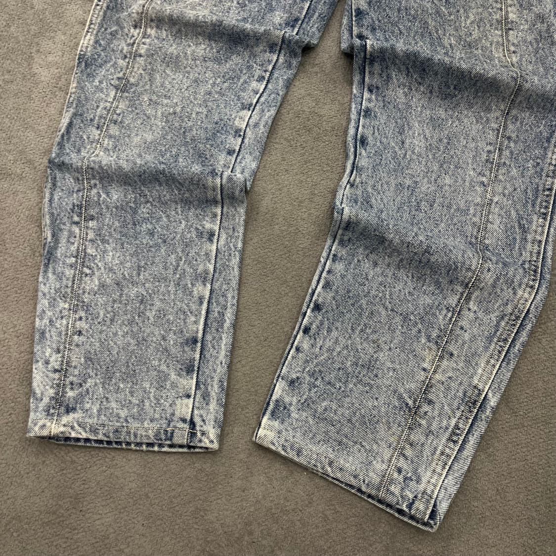38 랭글러 유로 80s 블루 시스템 올드 케미컬 워싱 데님 상품이미지3