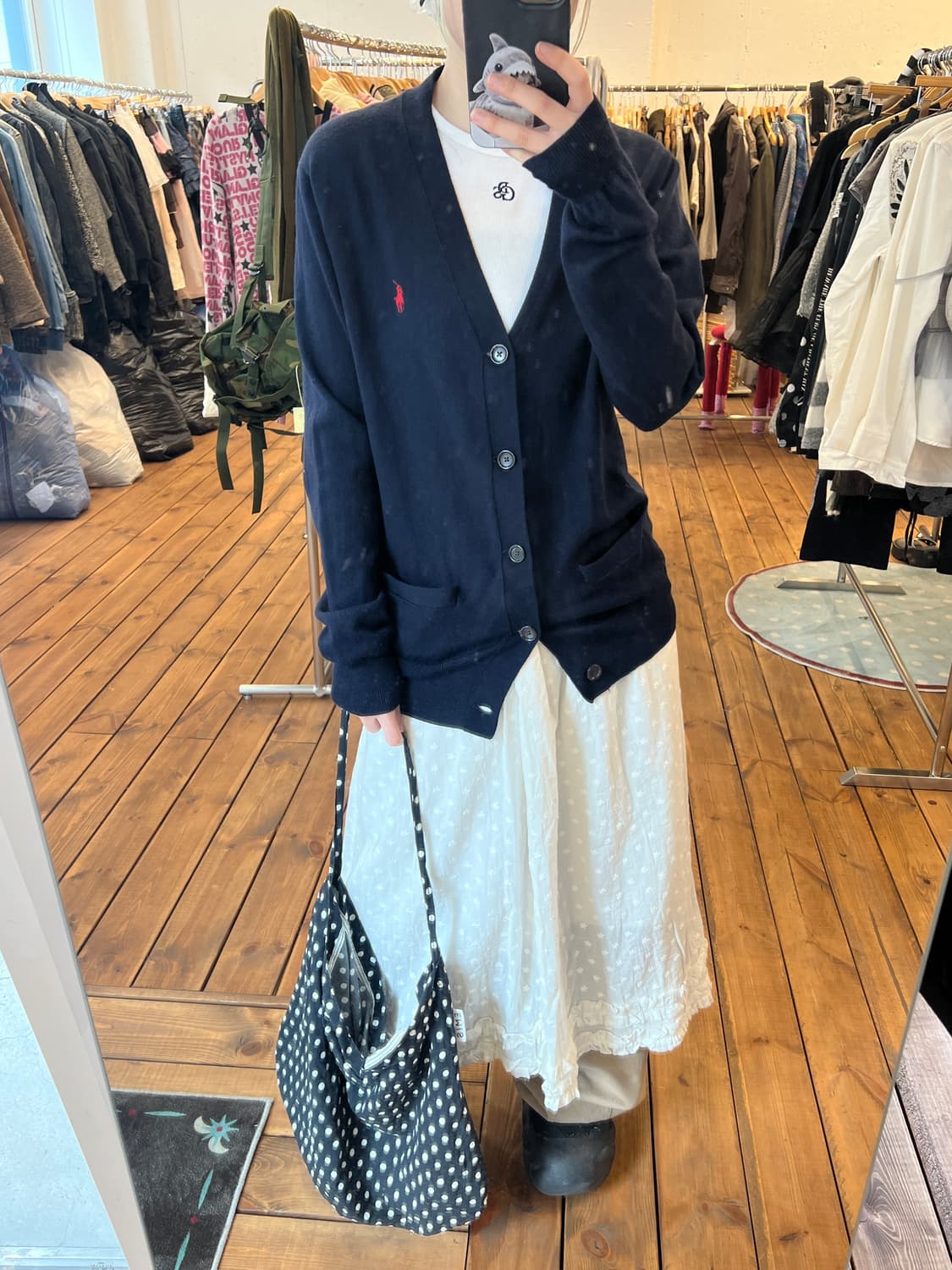 폴로 네이비 니트 가디건 상품이미지1