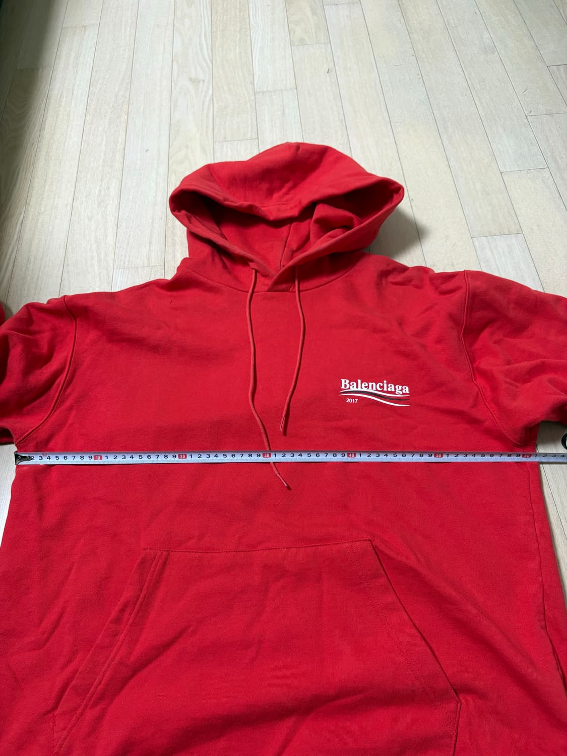 발렌시아가 2017 후드티 레드 상품이미지8