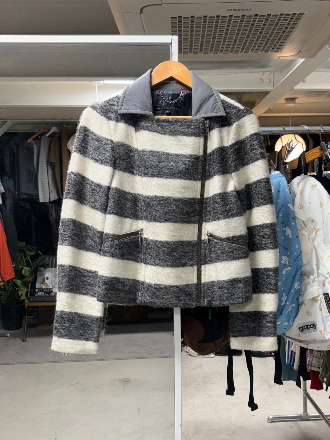 마크 바이 마크제이콥스 스트라이프 울 라이더자켓 상품이미지1