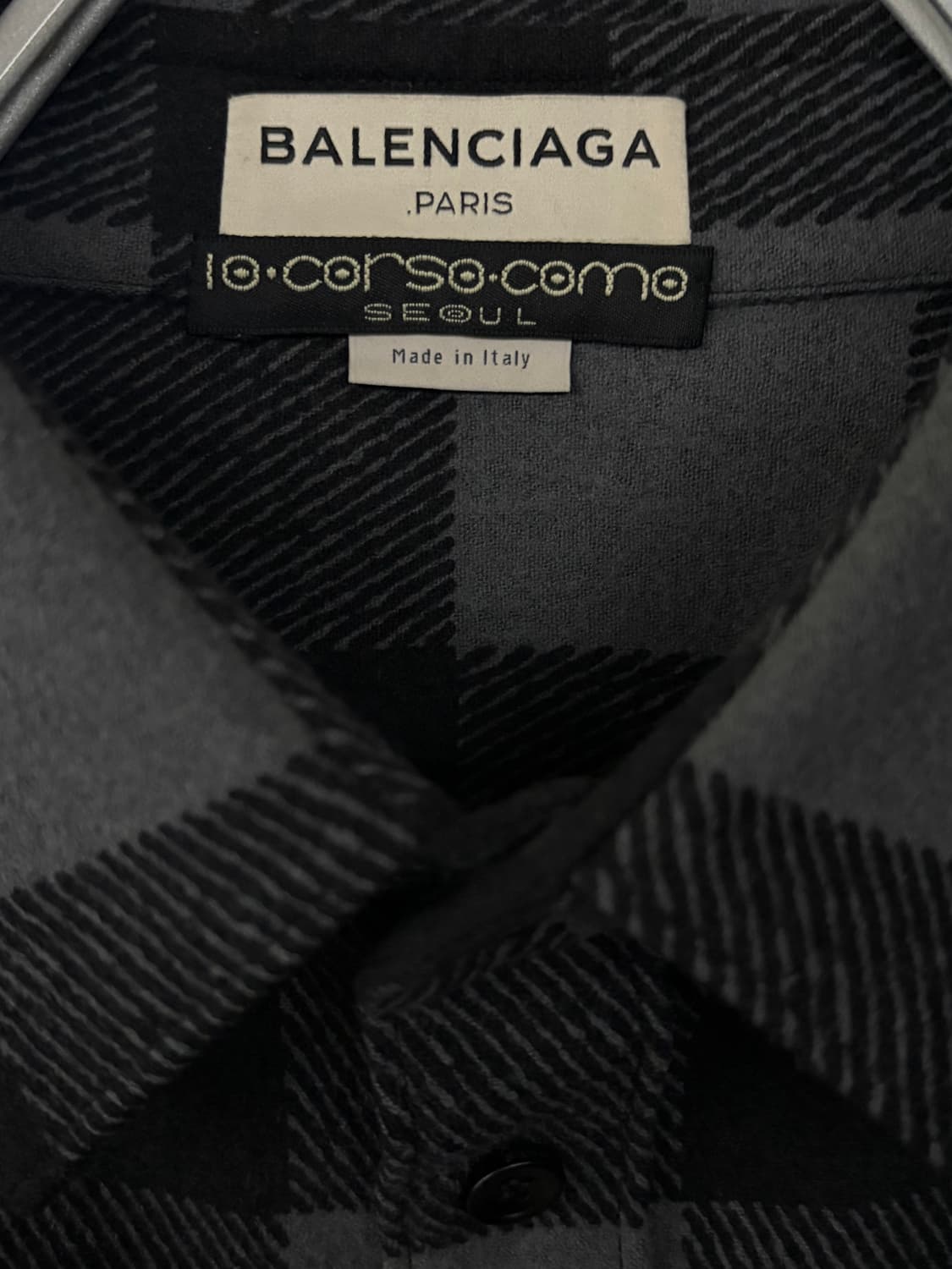 발렌시아가 울체크셔츠 39 상품이미지2