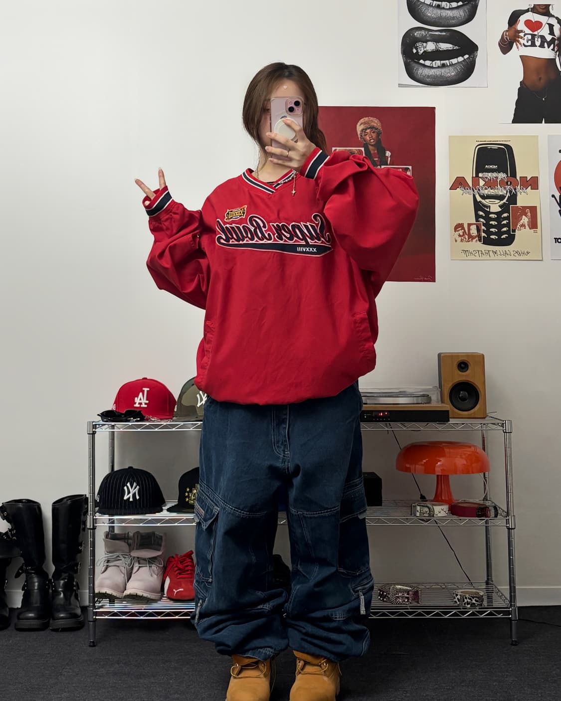 리복 00s NFL 슈퍼볼 오버사이즈 웜업  상품이미지4