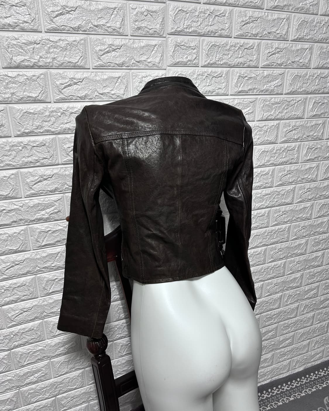 Vov 브라운 스터드 램스킨 자켓 상품이미지5