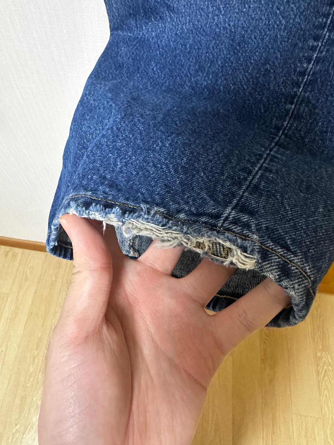 선플라워 와이드 트위스트 데님 상품이미지3