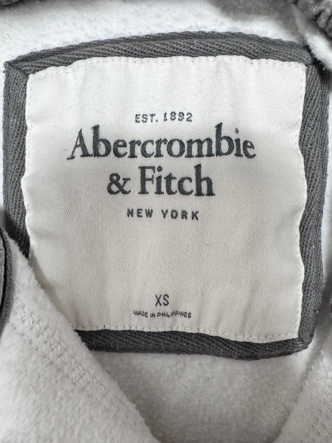 아베크롬비 로고 흰색 후드티 상품이미지4