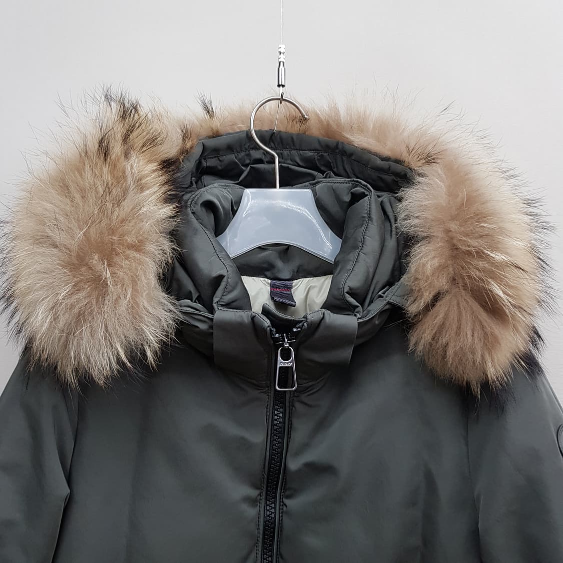 DUNO 폭스퍼 후드 구스다운 롱 패딩 IT 40사이즈 상품이미지2