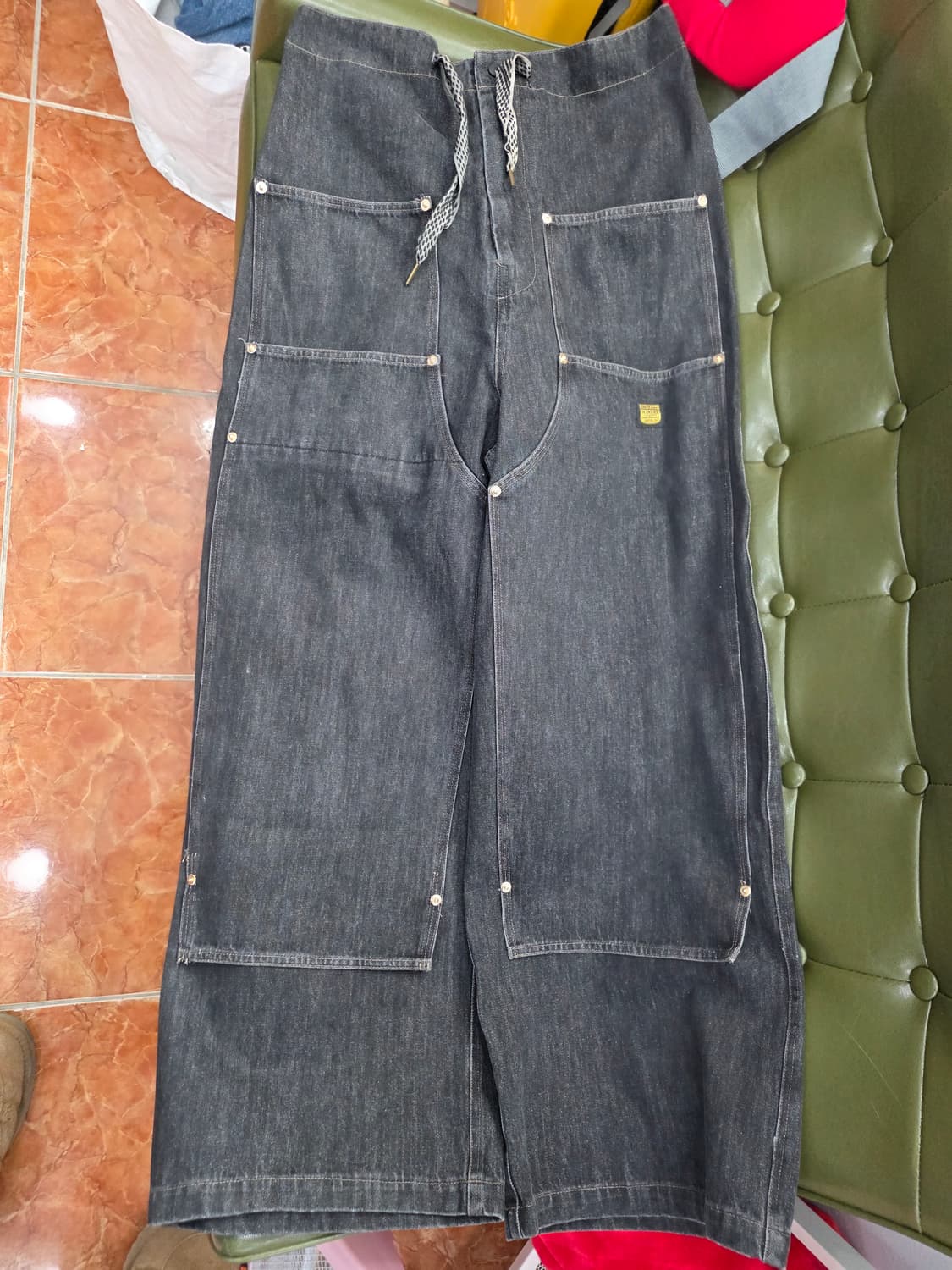 (2) KAPITAL 캐피탈 14온스 더블니 이지 배기팬츠 상품이미지2