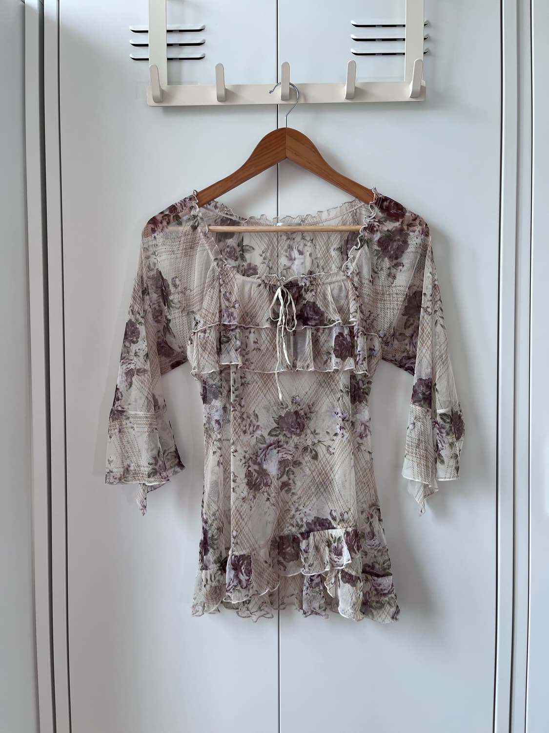 로사체리 Rosa cheri  장미 프릴 시스루 블라우스 상품이미지9