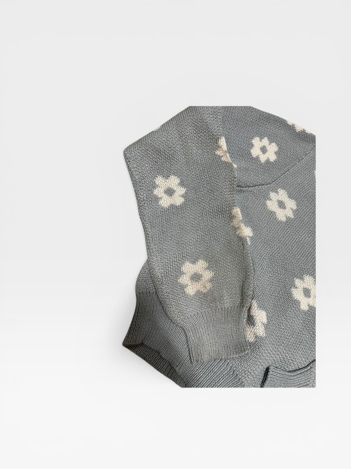 JP vtg - 플라워 패턴 니트 가디건 (XS - S 추천) 상품이미지4