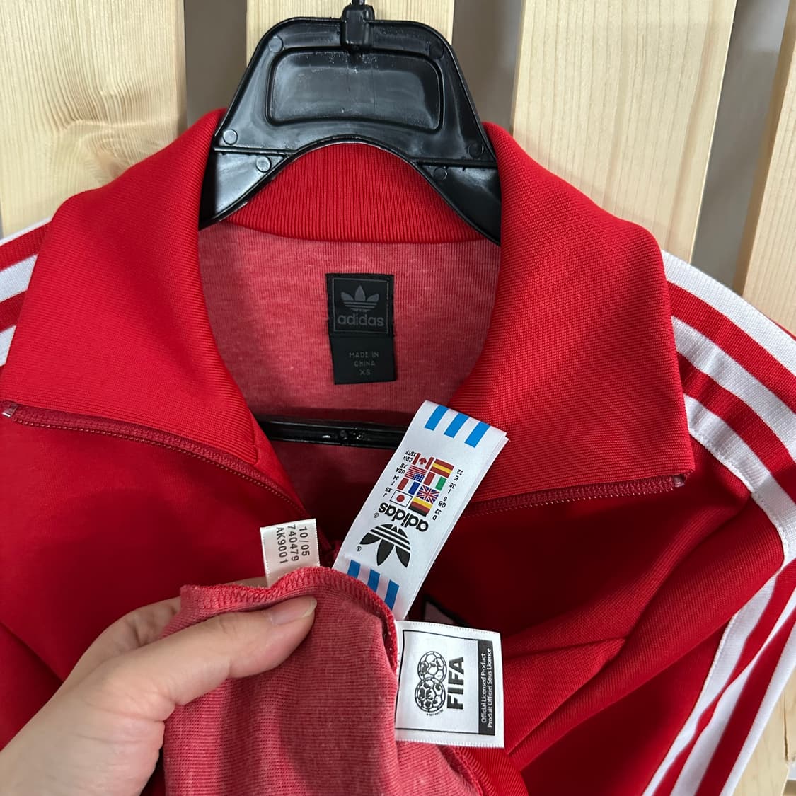 (XS) 아디다스 레드 잉글랜드 져지 트랙탑 상품이미지5