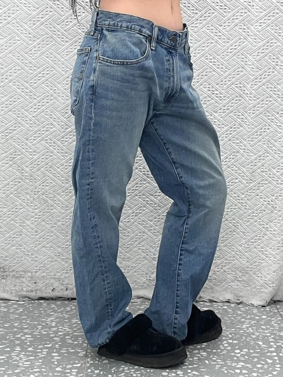 폴로 랄프로렌 빈티지 소가죽패치 워싱 데님팬츠 35인치 C08592 상품이미지2