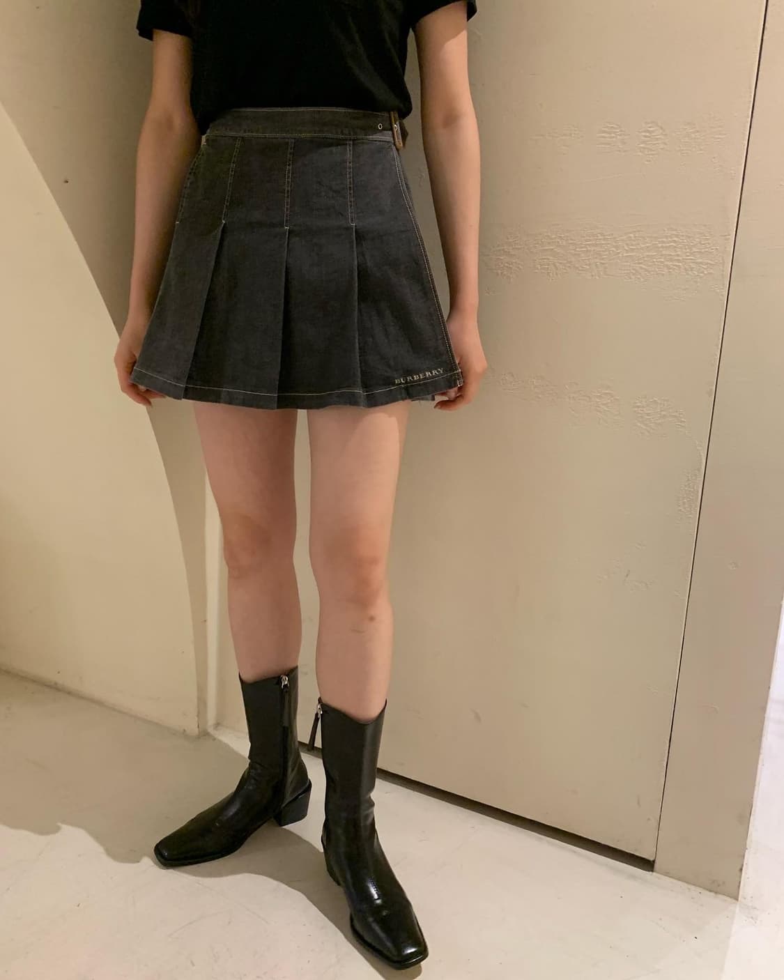 버저리 데님 스커트 상품이미지1