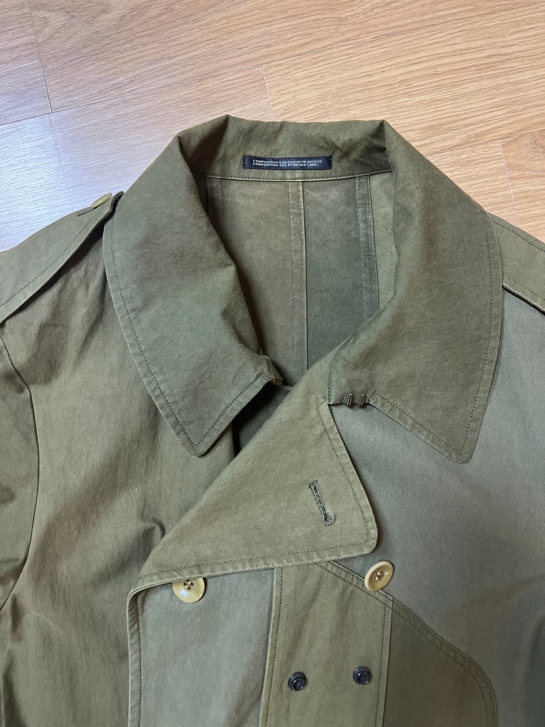 요지야마모토 y’s 패치워크 트렌치 상품이미지3