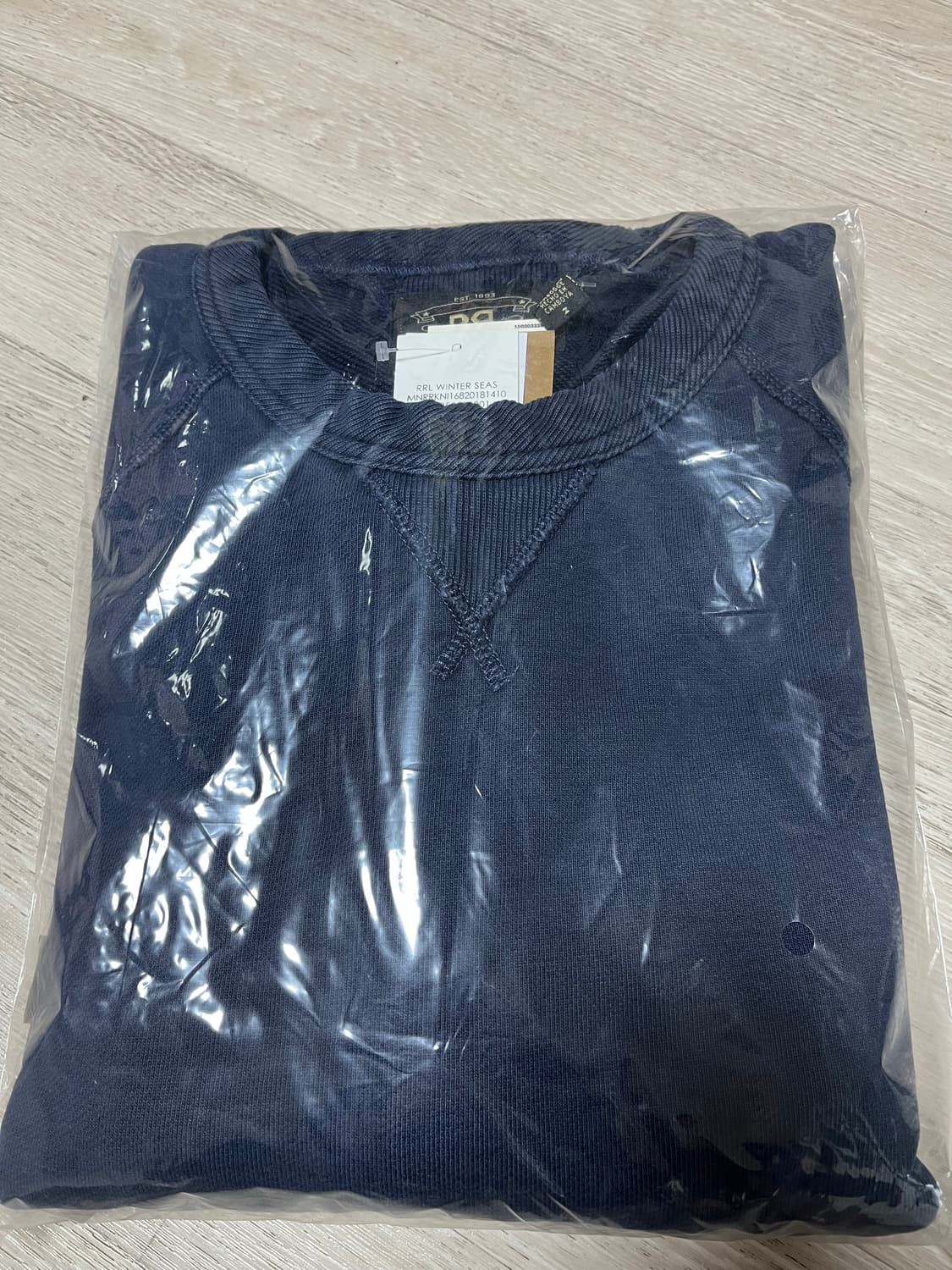 RRL 크루 넥 스웨터 네이비 상품이미지1