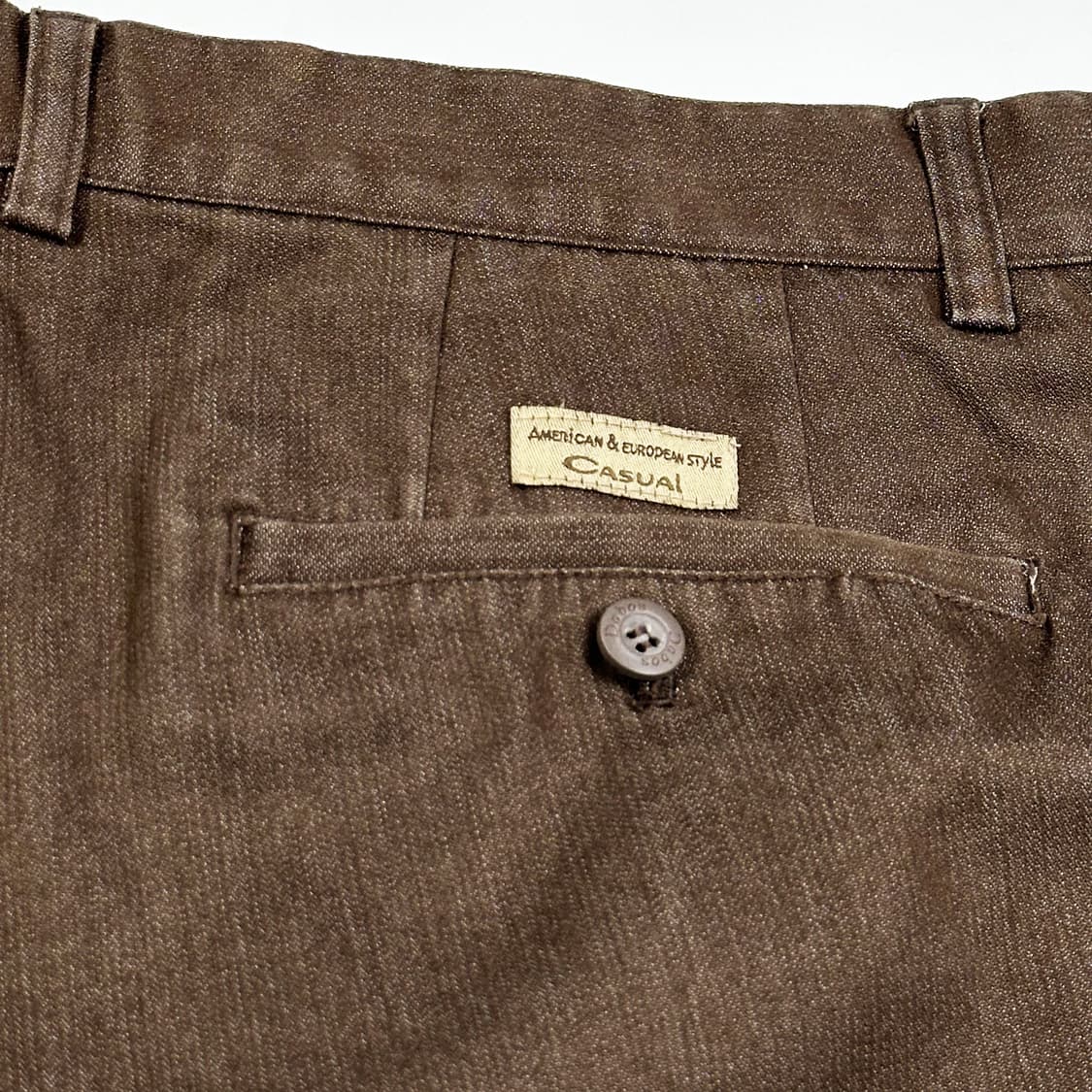 33 VTG 빈티지 와이드 투턱 치노팬츠 브라운 상품이미지5