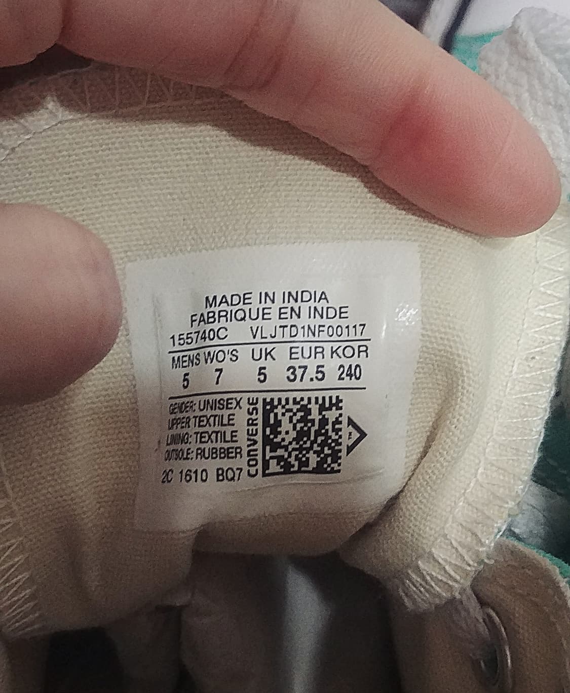 컨버스 Converse 척테일러 올스타 하이 민트/37.5 상품이미지4