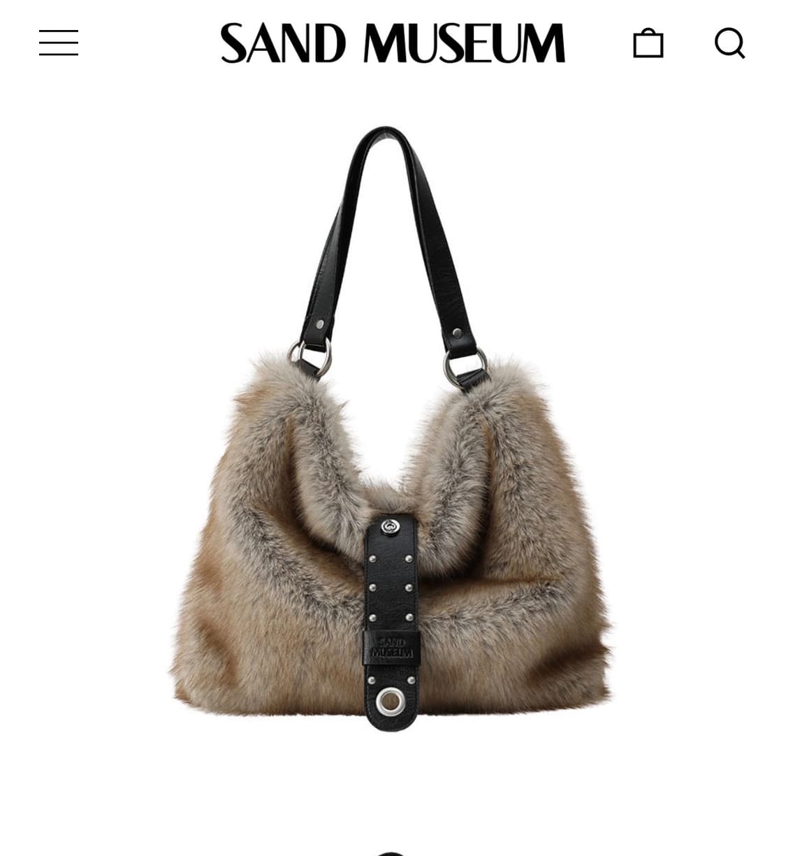 미사용/ 샌드뮤지엄 flap hobo bag [Fur brown] 상품이미지3