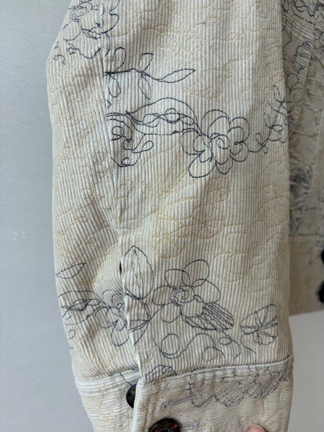 일본진티지 옐로우 플라워 자켓 판매합니다 상품이미지5