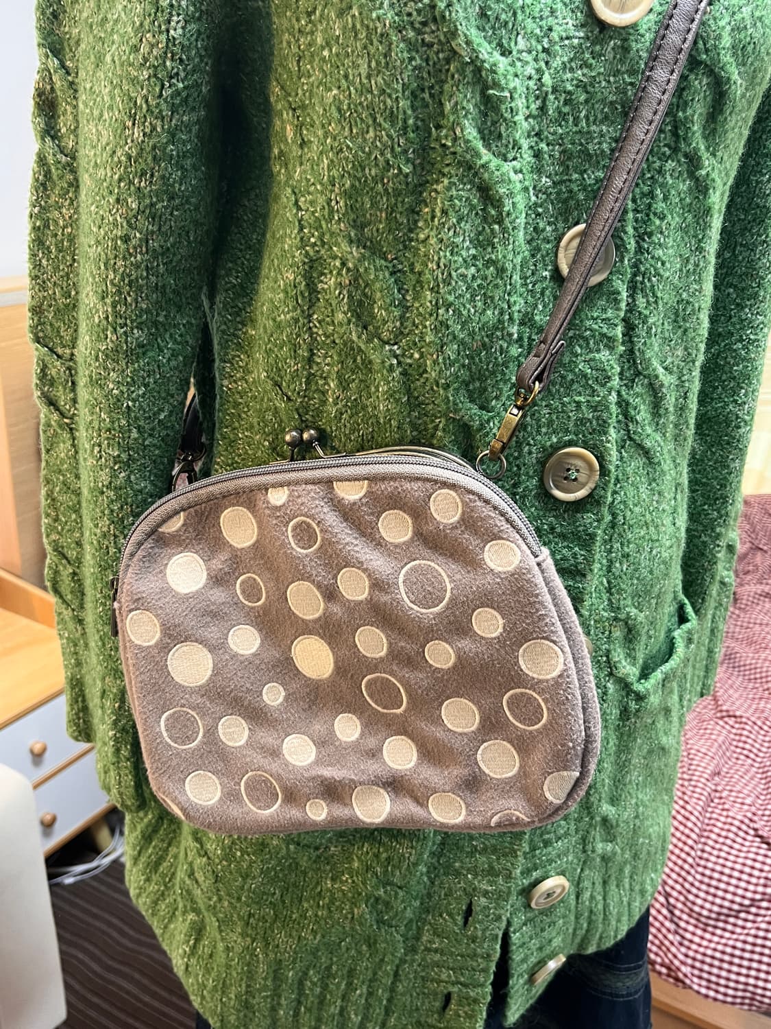 모리걸 가디건 도트 가방 세트 상품이미지4