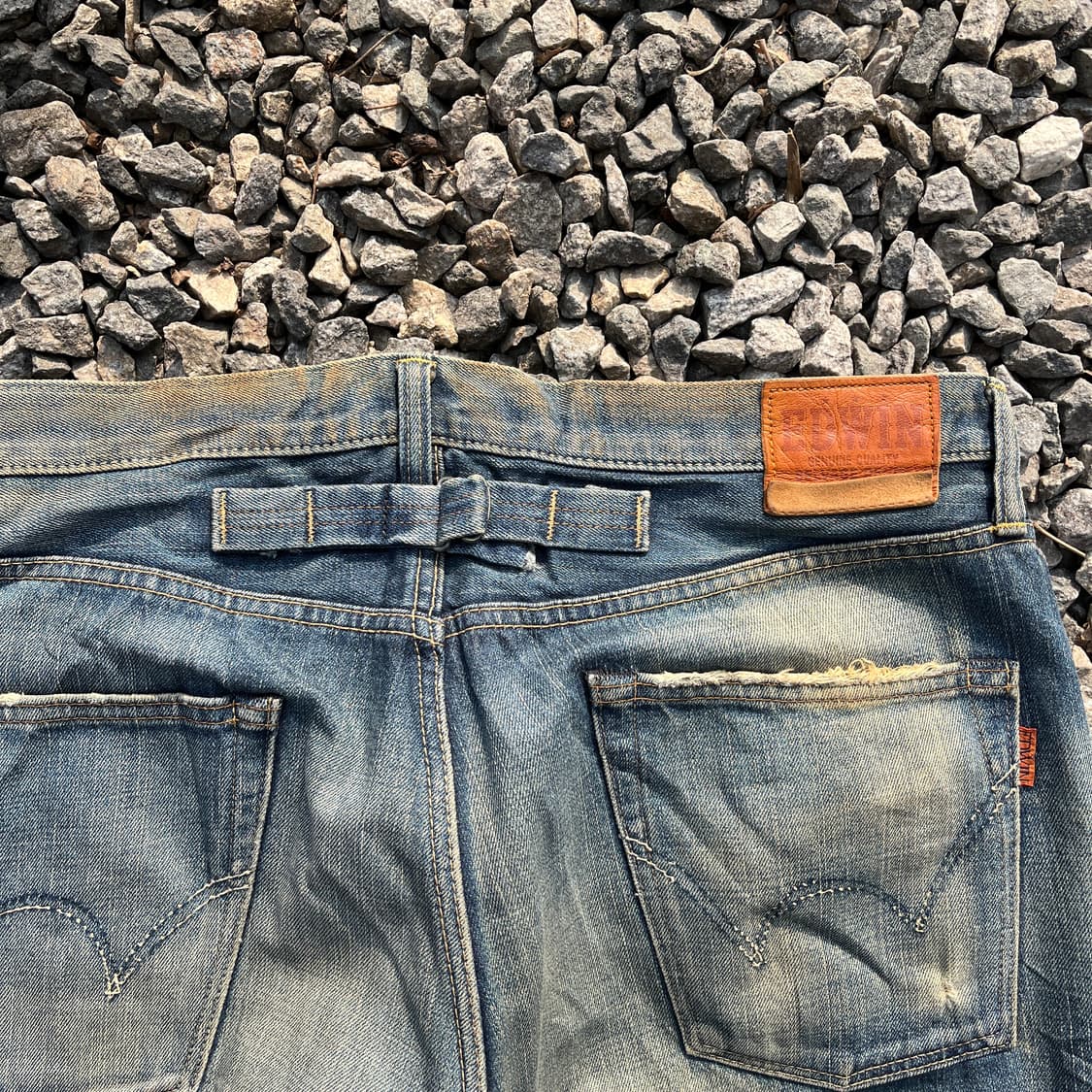 90s에드윈(JAPAN) 505ZX 신치백 셀비지 데님(실측확인) 상품이미지8