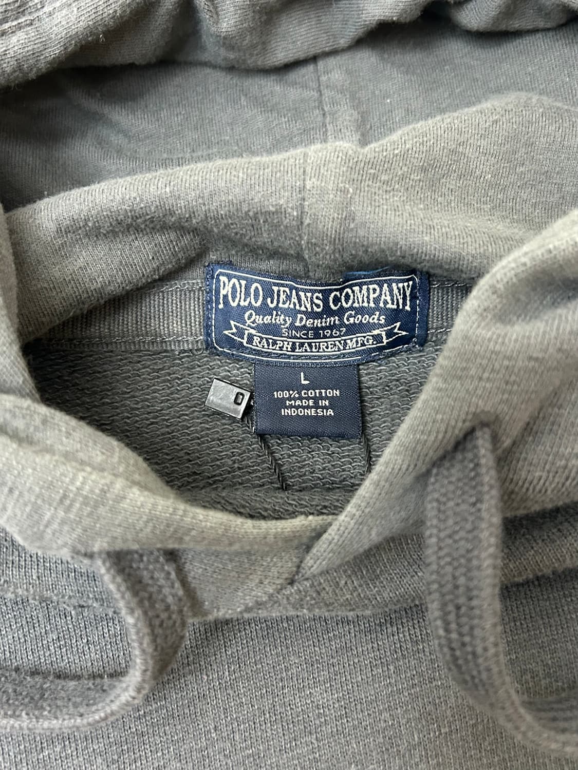 Polo 폴로진스 빈티지 그레이 코튼 후드티   상품이미지7