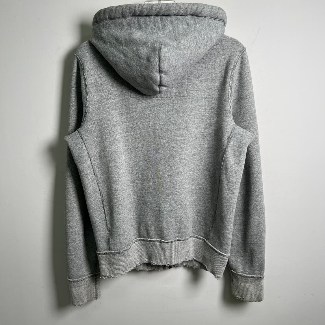 아베크롬비 그레이 센터 로고 빈티지 후드집업 S 상품이미지6