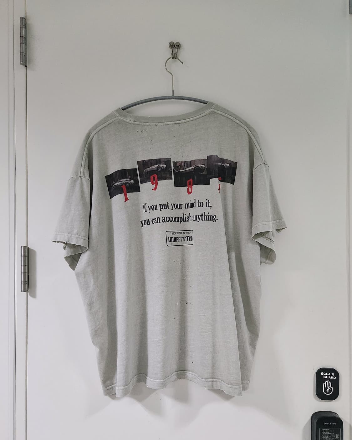 L) 언어펙티드 BTTF 데미지 크롭 티셔츠 세이지그린 상품이미지2