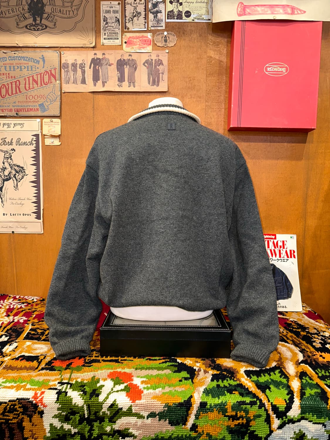 ( L-XL ) 빈티지니트 반집업니트 아메카지 남자니트 여자니트 상품이미지4