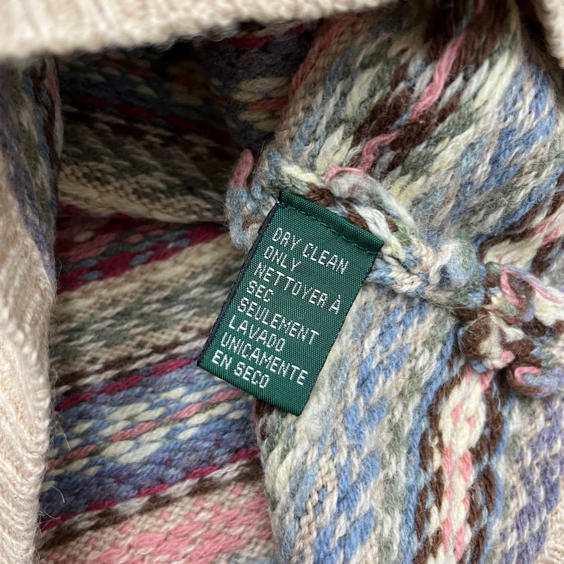 폴로 랄프로렌 에스닉패턴 베이지 폴라 니트 S 상품이미지5