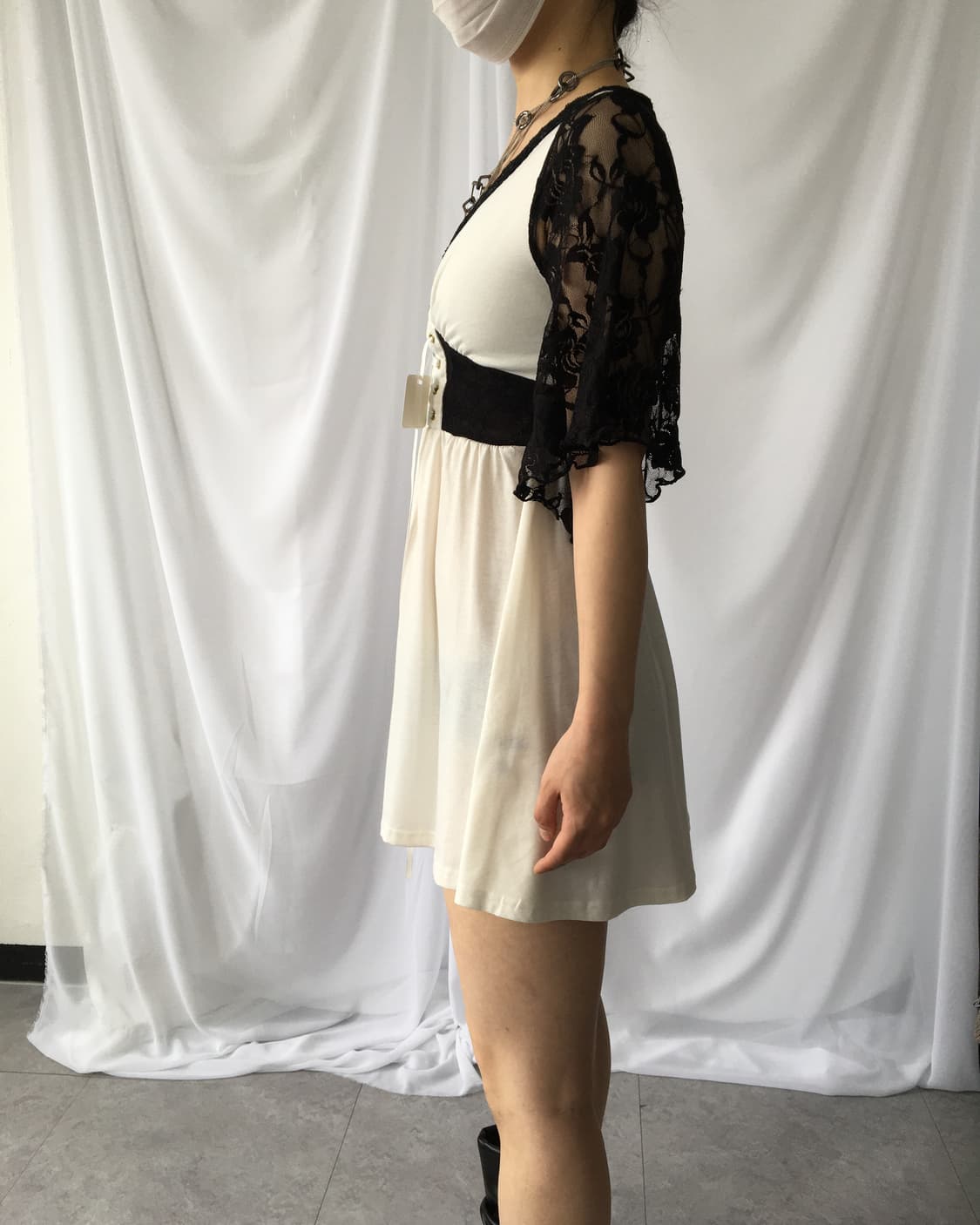 Lace point lace up onepiece 상품이미지6