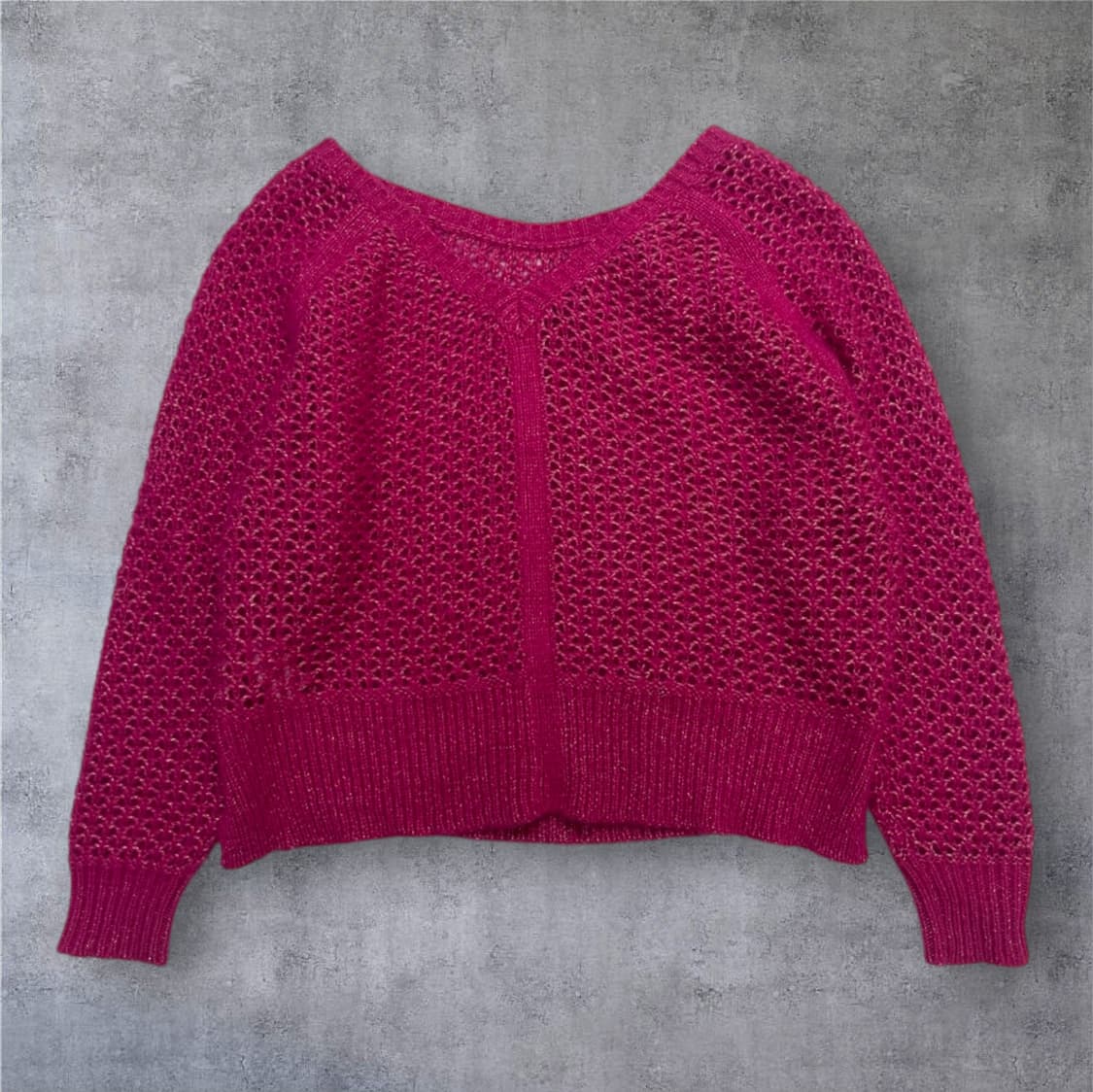 쥬시꾸뛰르 Juicy couture 딥핑크 크로셰 니트 S 상품이미지7