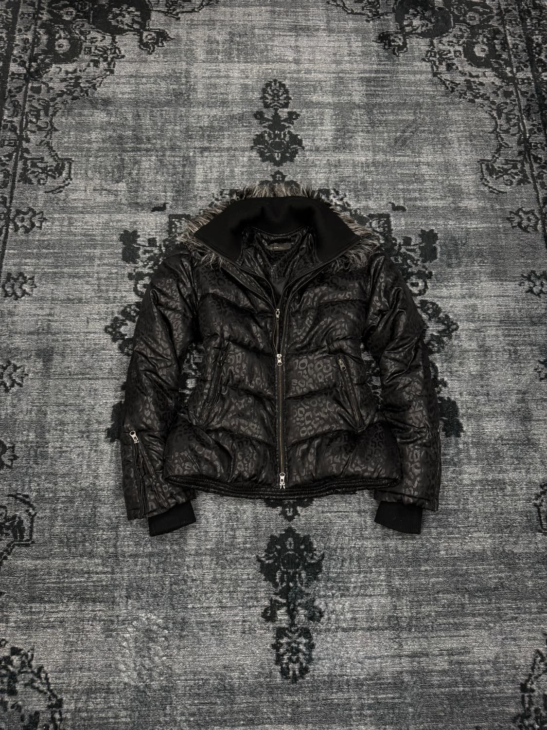 Place plan 00s vkei black leopard fur ja 상품이미지2