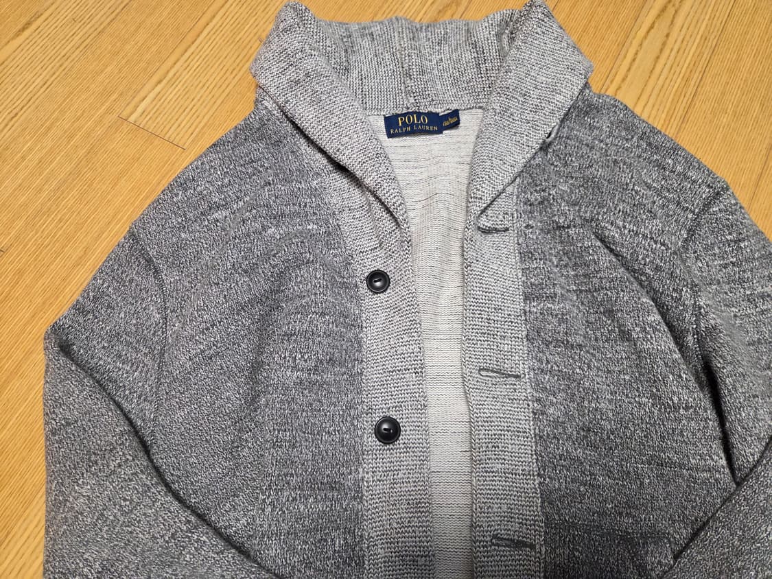 폴로 코튼 숄카라 가디건 L사이즈 상품이미지3