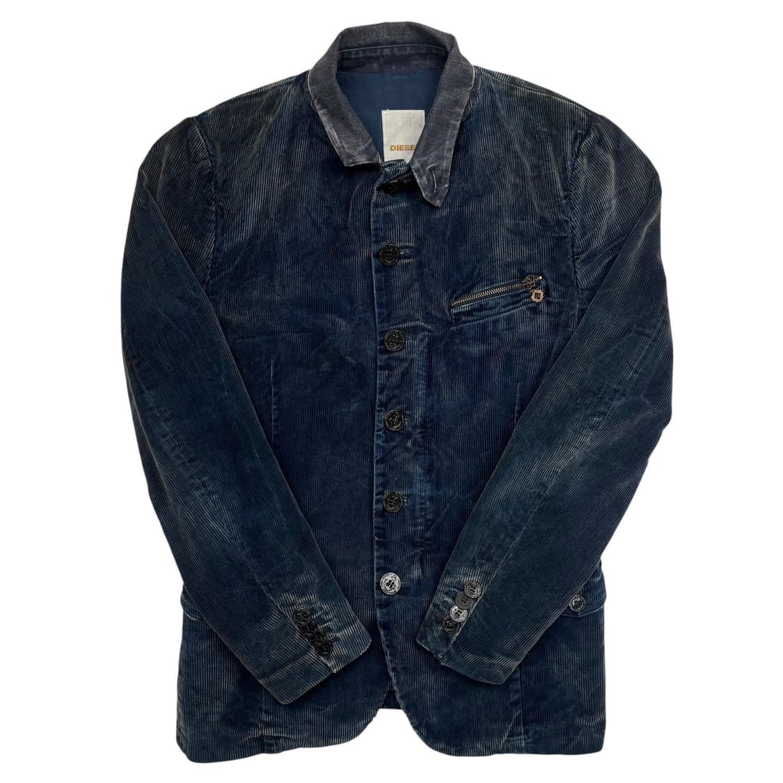 디젤 네이비 워싱 코듀로이 테일러드 자켓 S 상품이미지1