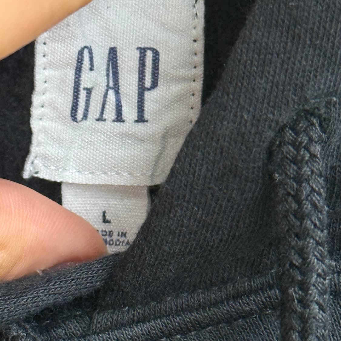 GAP 갭 블랙 후드티 (L) 상품이미지2