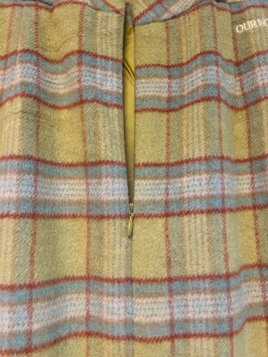 아우어노스텔지아 vintage check skirt_Yellow mint 상품이미지8