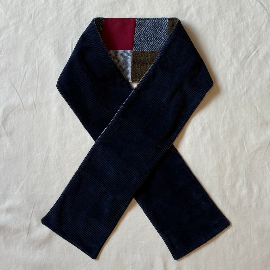 아일랜드 Hanna Hats 도네갈 트위드 패치워크 코듀로이 양면 스카프 상품이미지2