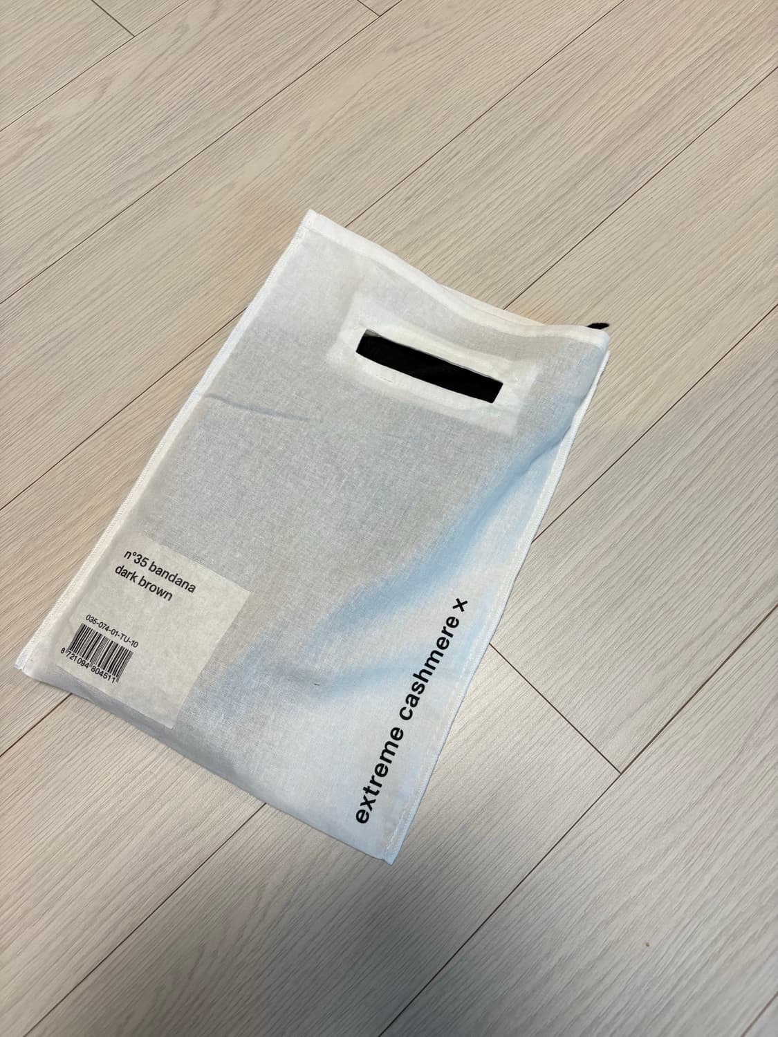 익스트림 캐시미어 N35 다크 브라운 반다나 스카프 상품이미지2