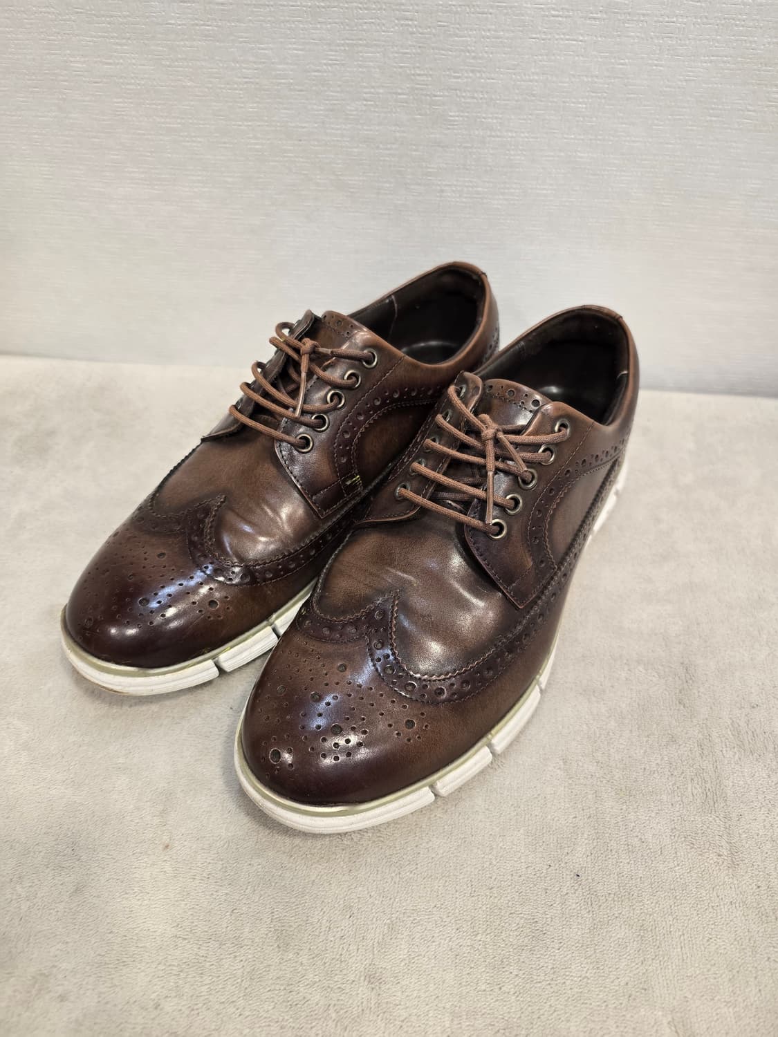 탠디 남성 브라운 윙팁 구두 265mm 상품이미지1