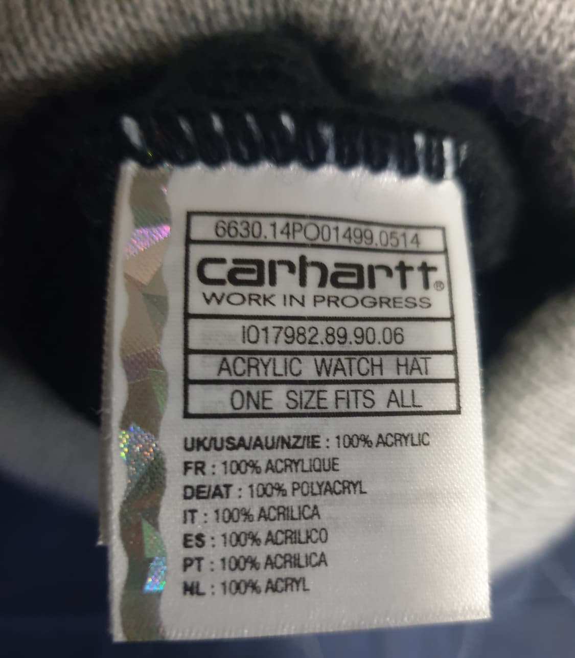칼하트 배색 비니 블랙&그레이 (OS) 상품이미지2