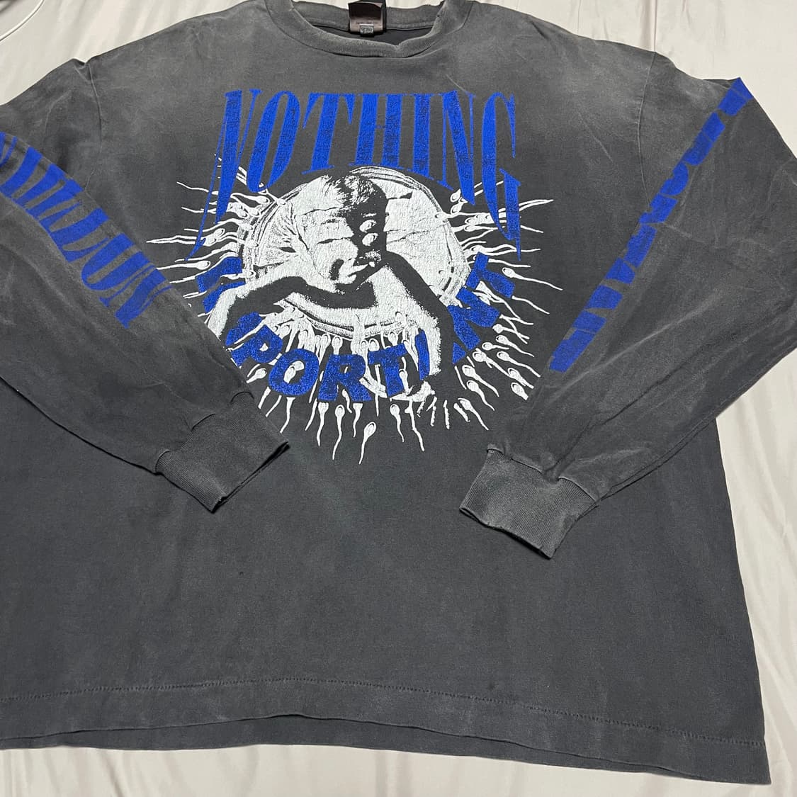 세인트 마이클 x 코스케 카와무라 낫띵 IMP 롱슬리브 티셔츠 블랙 상품이미지2