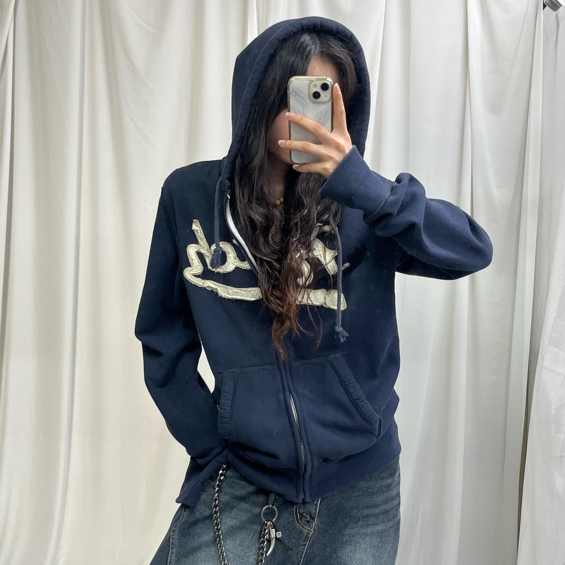Abercrombie navy hood zip-up 상품이미지1