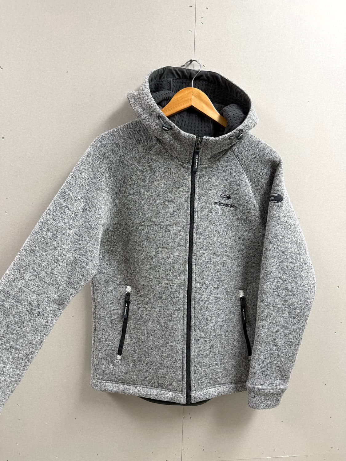 남성 L 100 / 아이더 플리스 후드 집업 그레이 상품이미지3