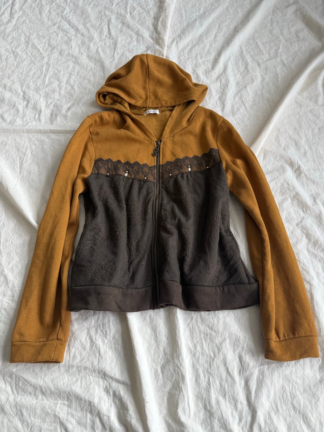 엑시즈팜 머스타드 모카 니혼진 모리 후드집업 상품이미지1