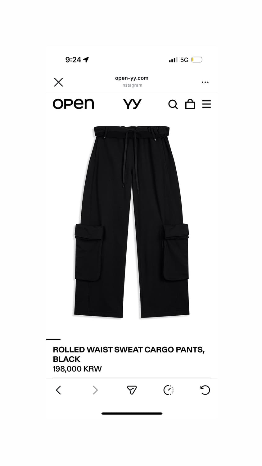 (navy) 25ss openyy 오픈와이와이 카고 팬츠 상품이미지1