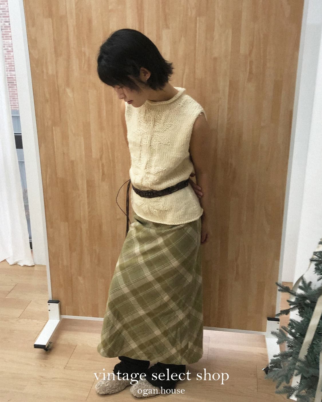 vintage snow wool knit vest 상품이미지4