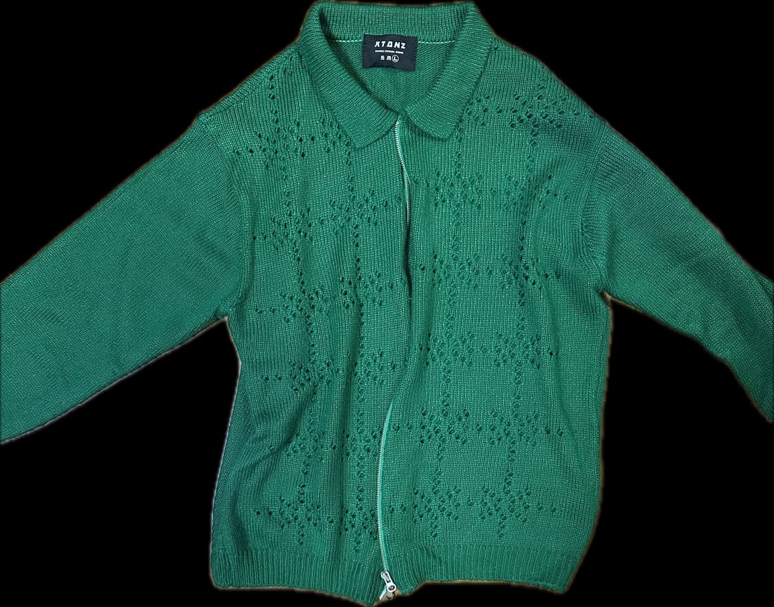 엑스톤즈 니트 집업 상품이미지1